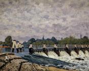 阿尔弗莱德 西斯莱 : Molesey Weir, Morning